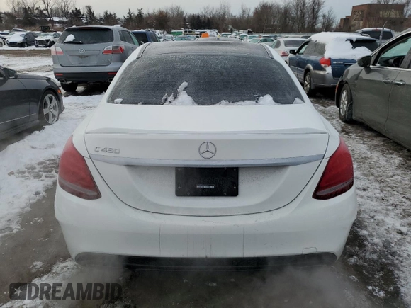 2016 Mercedes-Benz C 450 AMG with VIN 55SWF6EB5GU110266, listed as a Copart auction lot 43308835 with 42,148 mi miles and Salvage title. Bid and sale history available at DreamBid. Image 6.
