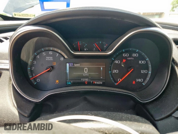2016 Chevrolet Impala LTZ with VIN 2G1145S3XG9195675, listed as a Copart auction lot 61159675 with 110,183 mi miles and Salvage title. Bid and sale history available at DreamBid. Image 9.