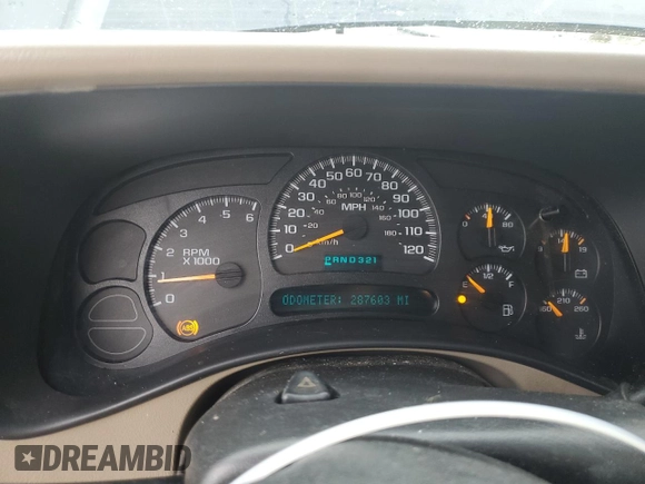 2004 Chevrolet Avalanche Z66 with VIN 3GNEC12T14G328790, listed as a Copart auction lot 75331264 with 287,603 mi miles and Salvage Title. Bid and sale history available at DreamBid. Image 9.