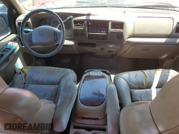 2000 Ford Excursion Limited z VIN 1FMNU42S2YED84910, wystawiony jako Copart lot #57272245 z przebiegiem 235 173 mil mil oraz Szkoda całkowita • Salvage title. Historia ofert i sprzedaży dostępna na DreamBid. Obrazek 8.