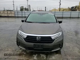 2021 Honda Odyssey EX-L with VIN 5FNRL6H77MB026329, listed as a Copart auction lot 48042705 with 45,046 mi miles and Salvage Title. Bid and sale history available at DreamBid. Image 12.