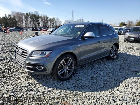 2014 Audi SQ5 Premium Plus z VIN WA1CGAFP2EA095059, wystawiony jako Copart lot #46145185 z przebiegiem 59 863 mil mil oraz Szkoda całkowita • Salvage title. Historia ofert i sprzedaży dostępna na DreamBid. Obrazek 1.