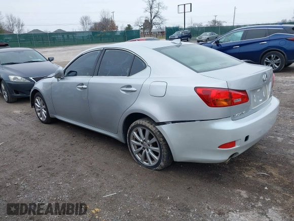 2006 Lexus IS 250 with VIN JTHCK262762003730, listed as a IAAI auction lot 41490307 with 188,002 mi miles and . Bid and sale history available at DreamBid. Image 3.