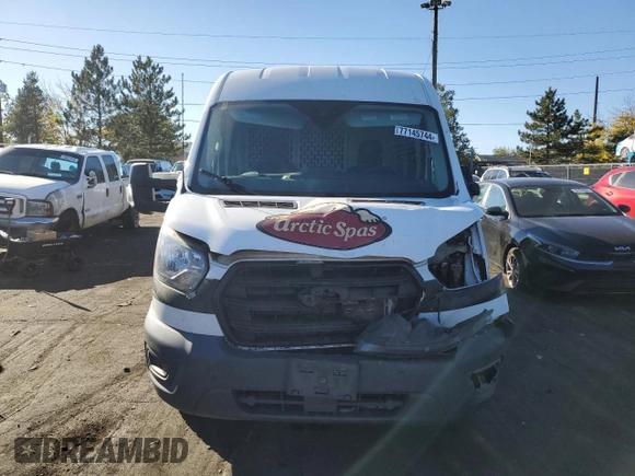 2020 Ford Transit Cargo with VIN 1FTBR2CG2LKB54267, listed as a Copart auction lot 77145744 with 75,702 mi miles and Salvage Title. Bid and sale history available at carsss.com. Image 5.