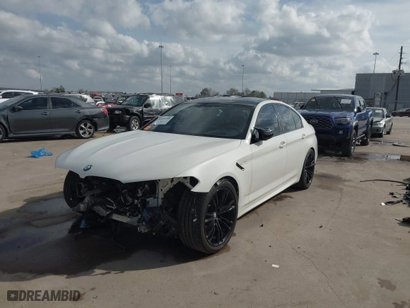 2020 BMW M5 Competition with VIN WBSJF0C08LB448907, listed as a IAAI auction lot 41433298 with 47,956 mi miles. Bid and sale history available at carsss.com. Image 2.