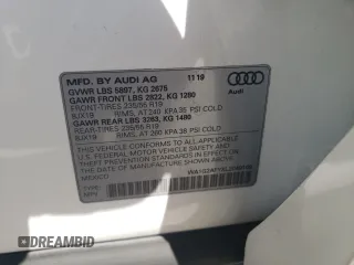 2020 Audi Q5 Premium with VIN WA1G2AFYXL2049169, listed as a Copart auction lot 70630444 with 78,968 mi miles and Salvage Title. Bid and sale history available at carsss.com. Image 13.