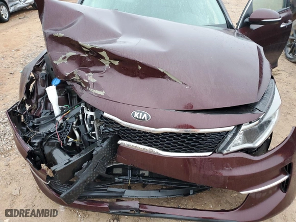 2018 Kia Optima S with VIN 5XXGT4L33JG268947, listed as a Copart auction lot 43708745 with 130,459 mi miles and Salvage Title. Bid and sale history available at carsss.com. Image 11.