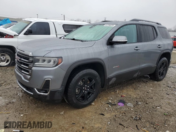 2021 GMC Acadia AT4 with VIN 1GKKNLLS4MZ168271, listed as a Copart auction lot 44726025 with 81,620 mi miles and Salvage Title. Bid and sale history available at carsss.com. Image 1.