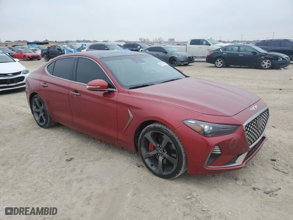2019 Genesis G70 3.3T Advanced with VIN KMTG34LE2KU017271, listed as a Copart auction lot 45771455 with 114,707 mi miles and Salvage Title. Bid and sale history available at carsss.com. Image 4.