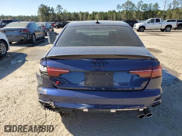 2021 Audi S4 Prestige with VIN WAUC4AF42MA086765, listed as a Copart auction lot 47135004 with 33,577 mi miles and Salvage Title. Bid and sale history available at carsss.com. Image 6.