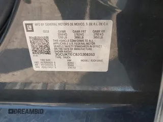 2018 Chevrolet Silverado 1500 High Country with VIN 3GCUKTEC8JG308353, listed as a IAAI auction lot 40714183 with 88,711 mi miles and . Bid and sale history available at DreamBid. Image 9.