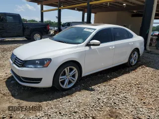 2014 Volkswagen Passat SE with VIN 1VWBN7A35EC004527, listed as a Copart auction lot 60258915 with 150,823 mi miles and Salvage title. Bid and sale history available at DreamBid. Image 1.