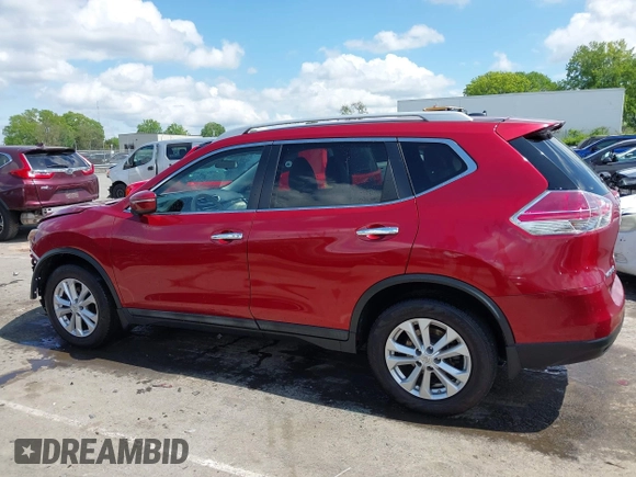 2014 Nissan Rogue SV with VIN 5N1AT2MT0EC849834, listed as a IAAI auction lot 41990792 with 93,582 mi miles and . Bid and sale history available at DreamBid. Image 15.