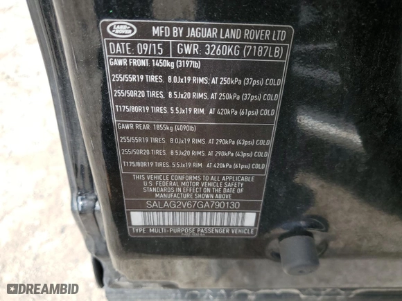 2016 Land Rover LR4 HSE with VIN SALAG2V67GA790130, listed as a Copart auction lot 53072815 with 114,424 mi miles and Clean Title. Bid and sale history available at carsss.com. Image 13.