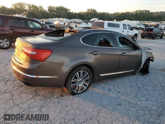 2014 Kia Cadenza Premium with VIN KNALN4D72E5124243, listed as a Copart auction lot 65836794 with 0 mi miles and Non Repairable. Bid and sale history available at carsss.com. Image 3.