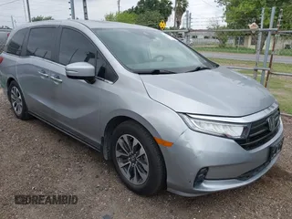 2021 Honda Odyssey EX-L z VIN 5FNRL6H79MB018099, wystawiony jako IAAI lot #42108562 z przebiegiem Nie podano mil oraz . Historia ofert i sprzedaży dostępna na DreamBid. Obrazek 1.