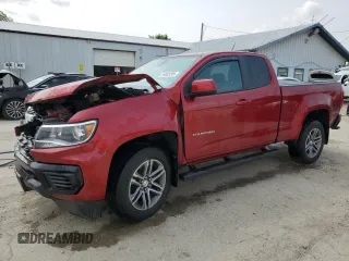 2021 Chevrolet Colorado 2WD Work Truck z VIN 1GCHSBEAXM1256186, wystawiony jako Copart lot #59003205 z przebiegiem 50 156 mil mil oraz Szkoda całkowita • Salvage title. Historia ofert i sprzedaży dostępna na DreamBid. Obrazek 1.