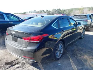 2018 Genesis G80 3.8L with VIN KMHGN4JE0JU265072, listed as a IAAI auction lot 41596549 with 121,502 mi miles. Bid and sale history available at carsss.com. Image 4.