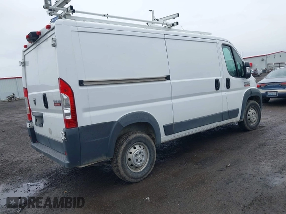 2018 Ram ProMaster Cargo with VIN 3C6TRVAG8JE136842, listed as a IAAI auction lot 41911718 with 125,801 mi miles and . Bid and sale history available at DreamBid. Image 4.
