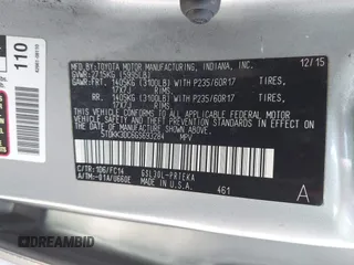 2016 Toyota Sienna LE AAS with VIN 5TDKK3DC6GS693284, listed as a IAAI auction lot 41902616 with 191,709 mi miles. Bid and sale history available at carsss.com. Image 9.