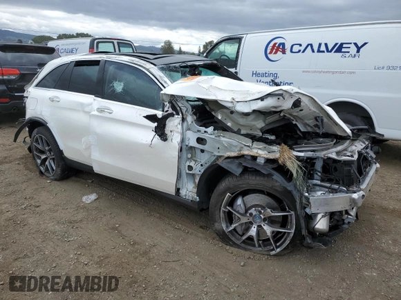 2021 Mercedes-Benz GLC with VIN W1N0G6EB9MF908855, listed as a Copart auction lot 48756365 with 0 mi miles and Non Repairable. Bid and sale history available at carsss.com. Image 4.