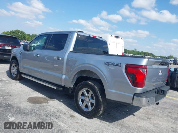 2024 Ford F-150 XLT with VIN 1FTFW3LD0RFA89460, listed as a IAAI auction lot 42073504 with 14,636 mi miles. Bid and sale history available at carsss.com. Image 3.