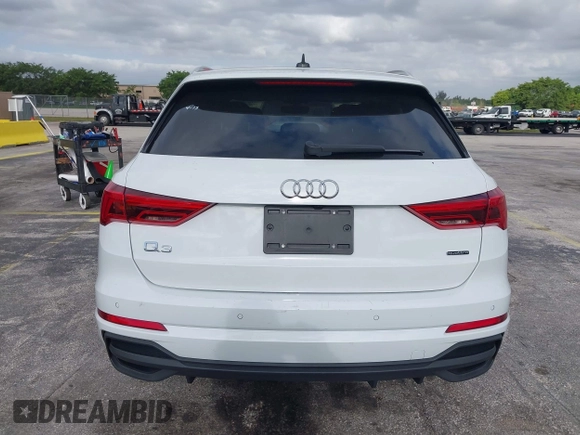 2024 Audi Q3 S line Premium with VIN WA1DECF31R1057900, listed as a IAAI auction lot 42059219 with 27,635 mi miles. Bid and sale history available at carsss.com. Image 17.