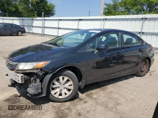 2012 Honda Civic LX z VIN 19XFB2F50CE051626, wystawiony jako Copart lot #59477235 z przebiegiem 126 225 mil mil oraz Szkoda całkowita • Salvage title. Historia ofert i sprzedaży dostępna na DreamBid. Obrazek 1.