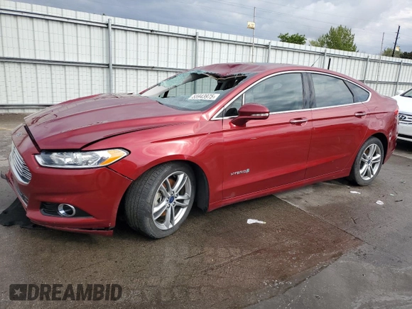 2015 Ford Fusion Titanium Hybrid with VIN 3FA6P0RUXFR247357, listed as a Copart auction lot 55943975 with 112,278 mi miles and Salvage title. Bid and sale history available at DreamBid. Image 1.