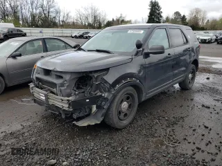 2014 Ford Utility Police Interceptor with VIN 1FM5K8AR3EGA04467, listed as a Copart auction lot 47589085 with 115,496 mi miles and Salvage Title. Bid and sale history available at carsss.com. Image 1.