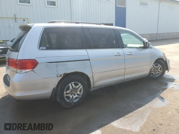 2008 Honda Odyssey EX-L z VIN 5FNRL38738B508431, wystawiony jako Copart lot #59851195 z przebiegiem Nie podano mil oraz Czysty tytuł • Clean title. Historia ofert i sprzedaży dostępna na DreamBid. Obrazek 3.