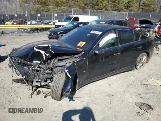 2019 Infiniti Q50 Luxe with VIN JN1EV7AR6KM553747, listed as a Copart auction lot 45784085 with Not Provided miles and Salvage Title. Bid and sale history available at carsss.com. Image 1.