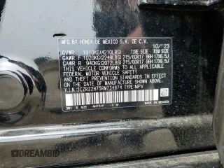 2024 Honda HR-V EX-L with VIN 3CZRZ2H75RM734874, listed as a Copart auction lot 58406715 with 12,331 mi miles and Salvage title. Bid and sale history available at DreamBid. Image 13.