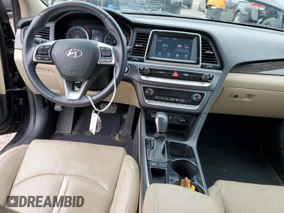 2018 Hyundai Sonata SEL with VIN 5NPE34AF5JH676066, listed as a Copart auction lot 52323454 with 77,222 mi miles and Salvage Title. Bid and sale history available at DreamBid. Image 8.