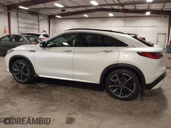 2023 Infiniti QX55 Essential with VIN 3PCAJ5KR3PF121093, listed as a IAAI auction lot 42286924 with 26,165 mi miles and . Bid and sale history available at DreamBid. Image 14.