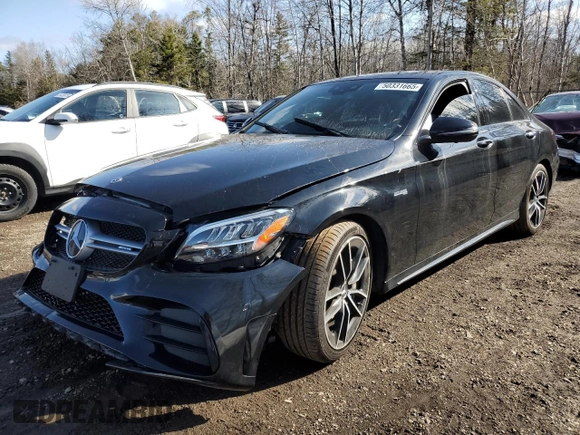 2020 Mercedes-Benz C 43 AMG with VIN 55SWF6EB1LU324911, listed as a Copart auction lot 50331665 with 46,647 mi miles and Clean Title. Bid and sale history available at carsss.com. Image 1.
