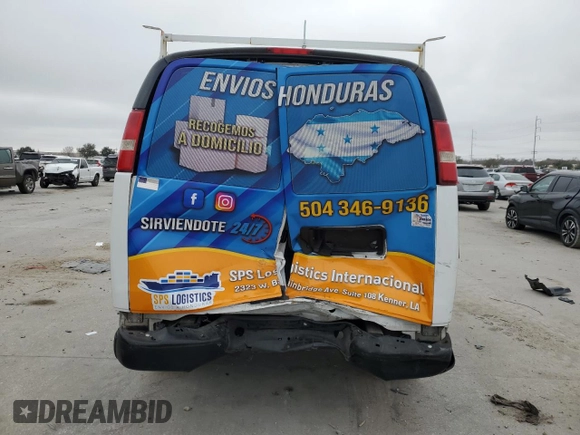 2018 Chevrolet Express Cargo with VIN 1GCWGBFPXJ1262805, listed as a Copart auction lot 42833655 with 139,417 mi miles and Salvage title. Bid and sale history available at DreamBid. Image 6.