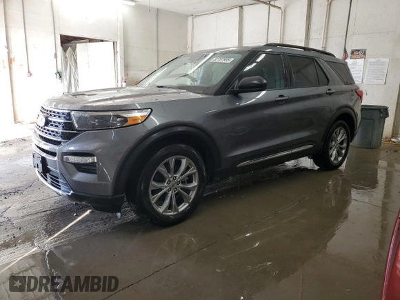 2021 Ford Explorer XLT with VIN 1FMSK8DH6MGB67294, listed as a Copart auction lot 52707955 with 59,470 mi miles and Salvage Title. Bid and sale history available at carsss.com. Image 1.