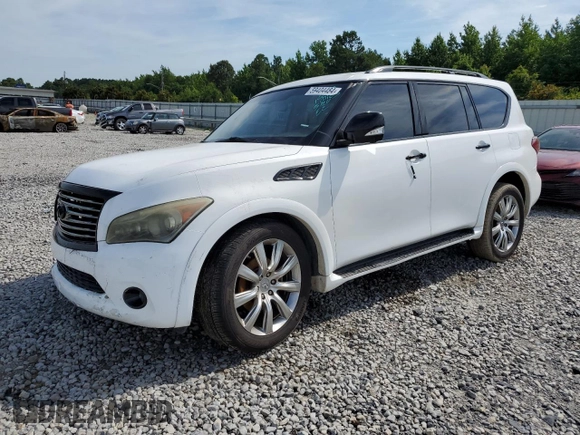 2011 Infiniti QX56 7-passenger with VIN JN8AZ2NE1B9004619, listed as a Copart auction lot 59404484 with 234,215 mi miles and Clean Title. Bid and sale history available at carsss.com. Image 1.