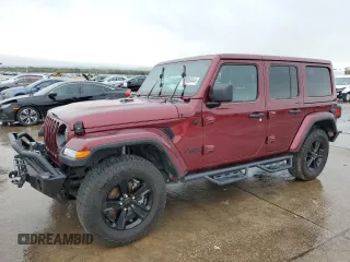 2021 Jeep Wrangler Unlimited Sahara High Altitude with VIN 1C4HJXEN2MW683867, listed as a Copart auction lot 80080444 with 29,682 mi miles and Clean title. Bid and sale history available at DreamBid. Image 1.