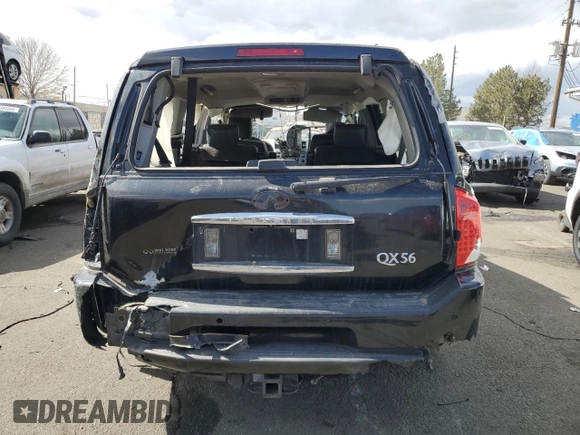 2009 Infiniti QX56 with VIN 5N3AA08C79N902566, listed as a Copart auction lot 47442555 with 125,860 mi miles and Non Repairable. Bid and sale history available at carsss.com. Image 6.