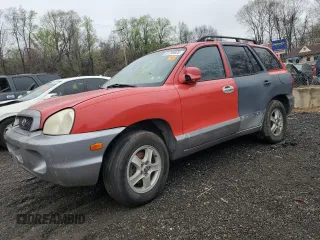 2003 Hyundai Santa Fe GLS with VIN KM8SC73D23U525755, listed as a Copart auction lot 51756925 with 0 mi miles and Salvage Title. Bid and sale history available at carsss.com. Image 1.