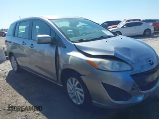 2012 Mazda 5 Sport with VIN JM1CW2BL3C0125660, listed as a IAAI auction lot 41595395 with 163,953 mi miles. Bid and sale history available at carsss.com. Image 1.