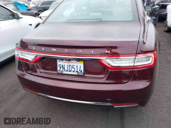 2017 Lincoln Continental Select with VIN 1LN6L9SK4H5618727, listed as a IAAI auction lot 42485169 with 55,734 mi miles and . Bid and sale history available at DreamBid. Image 17.