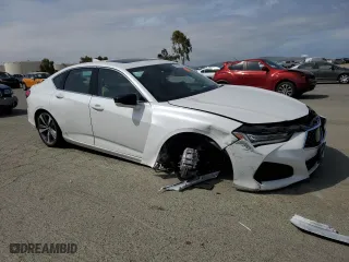 2023 Acura TLX w/Advance Package with VIN 19UUB6F69PA001387, listed as a Copart auction lot 53172205 with 11,876 mi miles and Salvage Title. Bid and sale history available at carsss.com. Image 4.