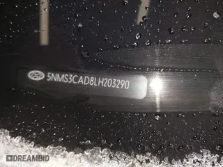 2020 Hyundai Santa Fe SEL with VIN 5NMS3CAD8LH203290, listed as a IAAI auction lot 41613808 with 64,729 mi miles. Bid and sale history available at carsss.com. Image 9.