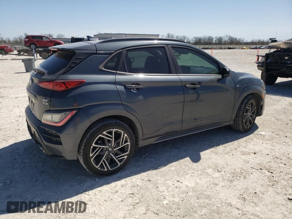 2023 Hyundai Kona N Line with VIN KM8K3CA38PU941480, listed as a Copart auction lot 48387575 with 30,923 mi miles and Salvage Title. Bid and sale history available at carsss.com. Image 3.