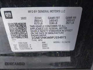 2023 Chevrolet Traverse LT Leather with VIN 1GNEVHKW0PJ154971, listed as a IAAI auction lot 41571315 with 14,202 mi miles. Bid and sale history available at carsss.com. Image 9.