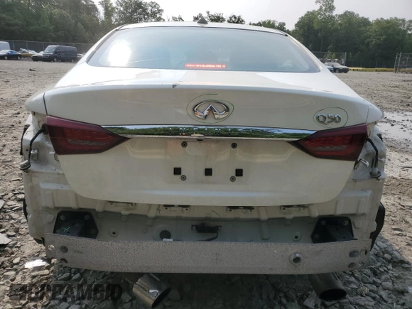 2019 Infiniti Q50 Luxe z VIN JN1EV7AP1KM512411, wystawiony jako Copart lot #59749125 z przebiegiem 83 347 mil mil oraz Szkoda całkowita • Salvage title. Historia ofert i sprzedaży dostępna na DreamBid. Obrazek 6.