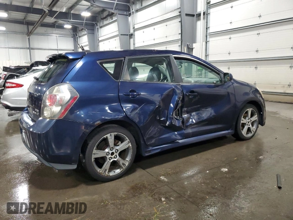 2009 Pontiac Vibe GT with VIN 5Y2SR67009Z418994, listed as a Copart auction lot 76815624 with 209,569 mi miles and Salvage Title. Bid and sale history available at carsss.com. Image 3.